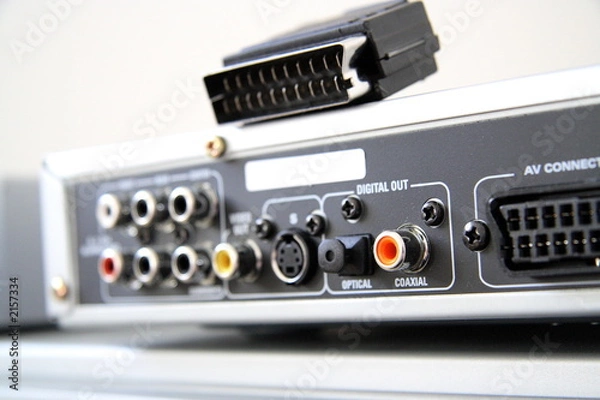 Fototapeta dvd player connection anschlüsse