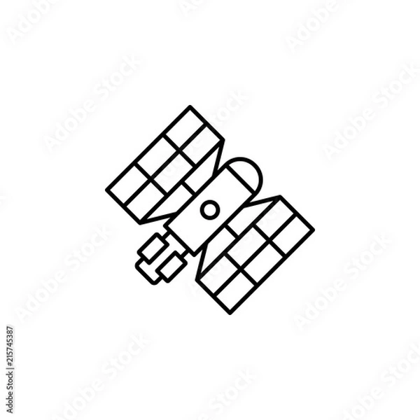 Fototapeta satellite icon. Element of space for mobile concept and web apps illustration. Thin line icon for website design and development, app development