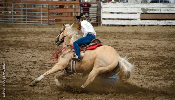 Obraz Rodeo Barrel Racing