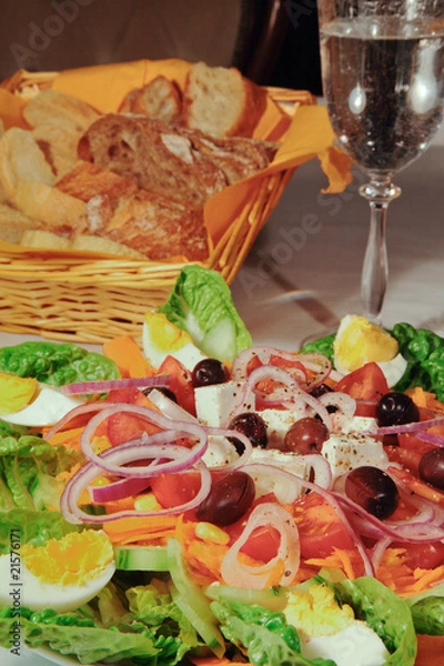 Obraz Salat mit Oliven