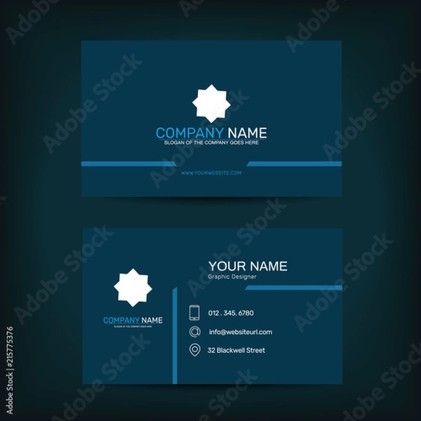 Obraz Clean Dark Business Card