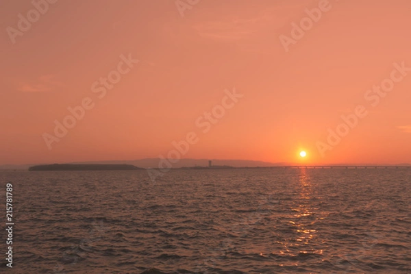 Fototapeta 長崎空港　夕焼け
