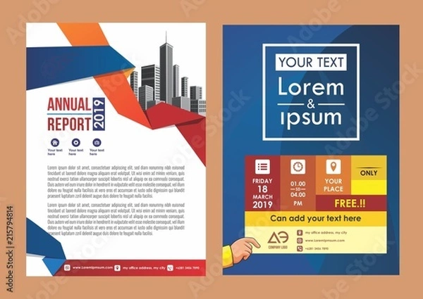 Fototapeta vector design for cover, layout, brochure, magazine, catalog, and flyer