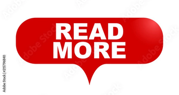 Fototapeta red vector bubble banner read more