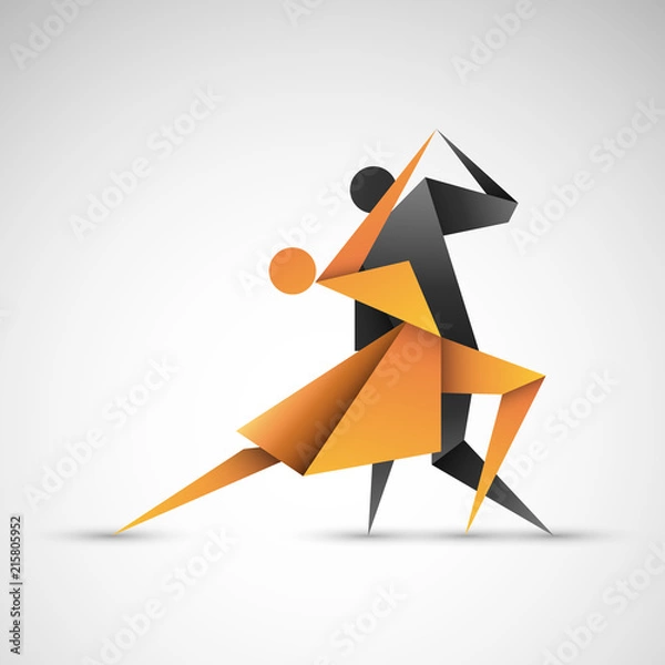 Obraz taniec origami wektor