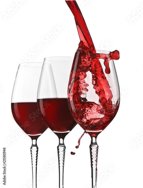 Fototapeta red wine splash