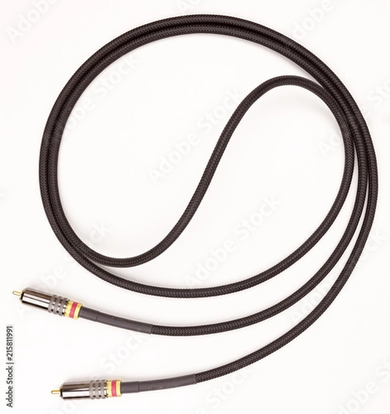 Obraz Audio Video Cable isolated on white background