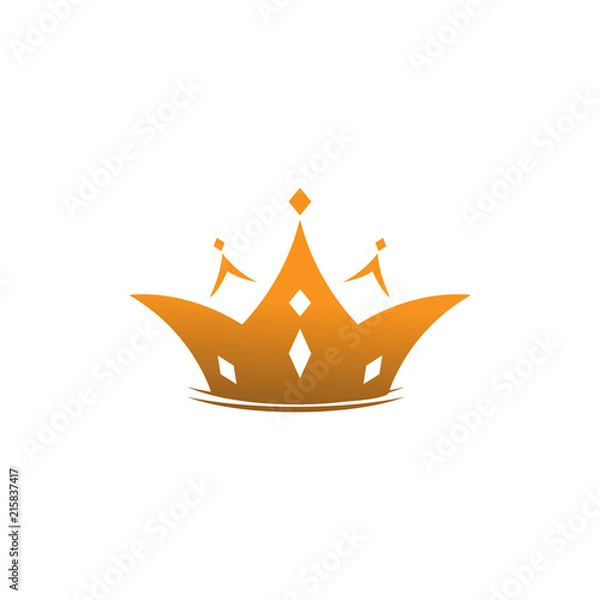 Fototapeta crown king logo