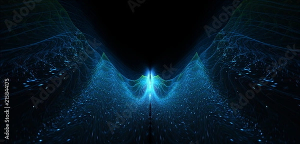 Obraz Fiery flying glowing abstraction as a winding dragon