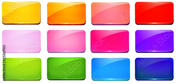 Fototapeta Glass glowing buttons