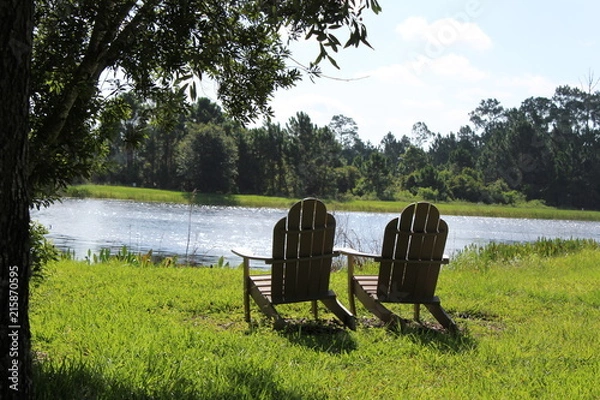Obraz Relaxation by the lake