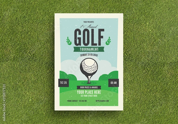 Obraz Golf Tournament Flyer Layout