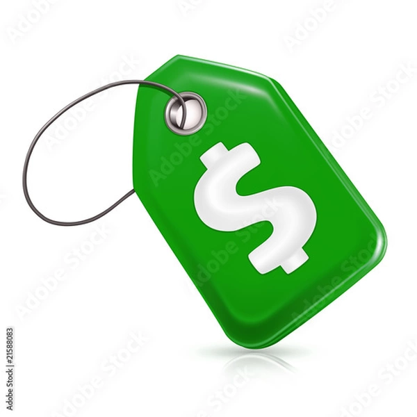 Fototapeta Green price tag
