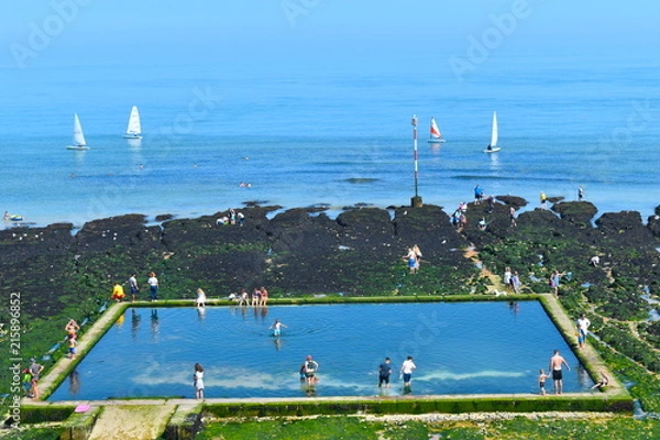 Obraz Man-made tidal pool. Viking Bay, Broadstairs, Kent, UK
