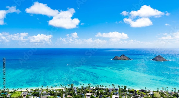 Obraz ハワイ　オアフ島カイルア・ラニカイビーチ「天国の海」