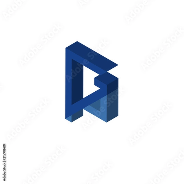 Fototapeta GP,PG isometric right top view 3D icon