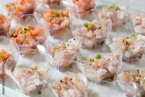 Obraz yellowtail fish tartare