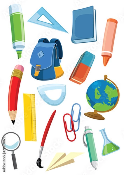 Obraz school supplies set