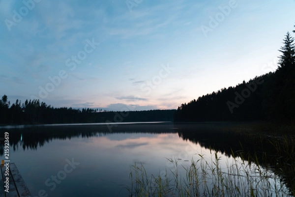 Obraz Dawn on the Uzhin Lake