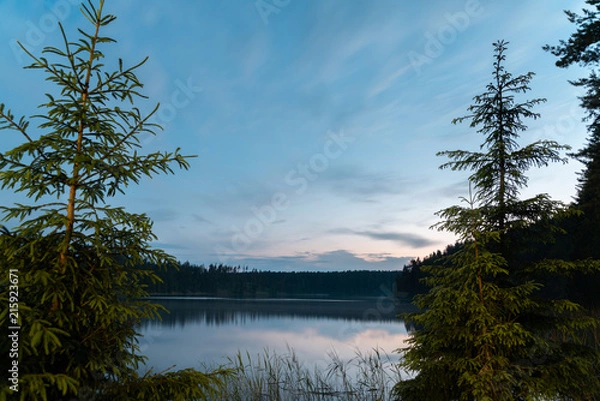 Obraz Dawn on the Uzhin Lake