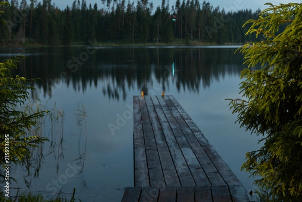 Obraz Dawn on the Uzhin Lake