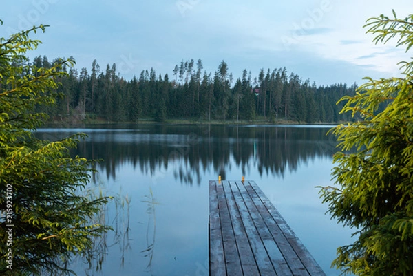Obraz Dawn on the Uzhin Lake