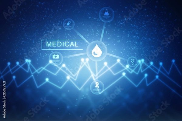 Obraz 2D illustration medical structure background