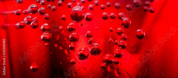 Obraz Red abstract scientific background. Biological blood macro background.