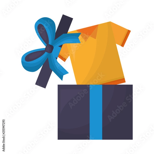 Obraz gift box with shirt and bow