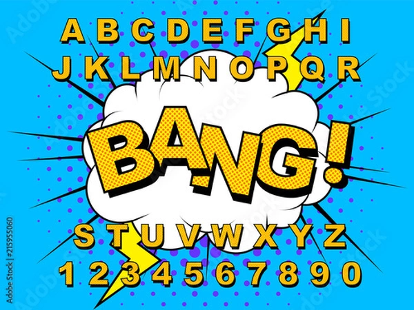 Obraz Alphabet Comic retro