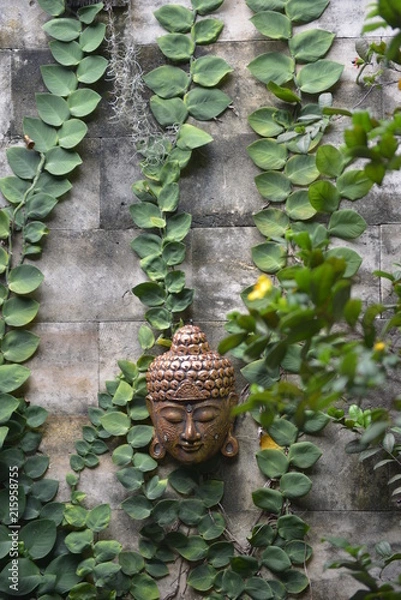 Obraz Budha's head on wall