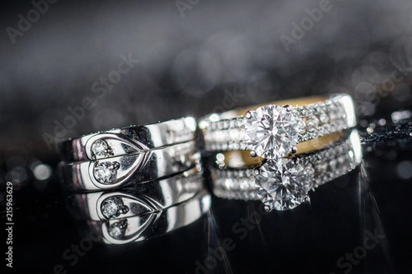 Obraz Diamond ring love heart 6