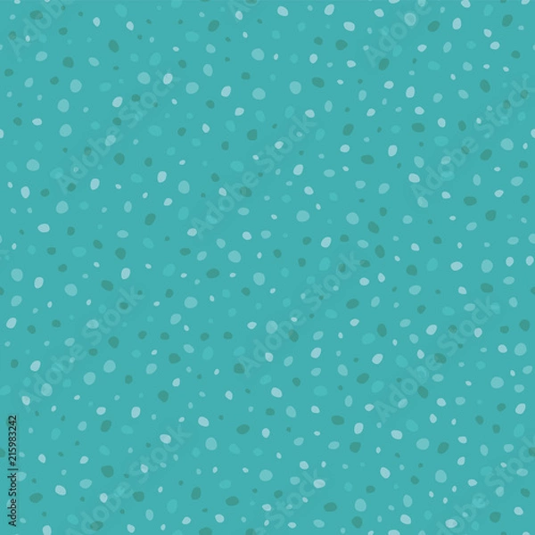 Fototapeta Vector Teal Bubbles Pebbles Seamless Pattern Background