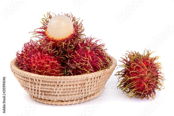 Fototapeta rambutan isolated on white background