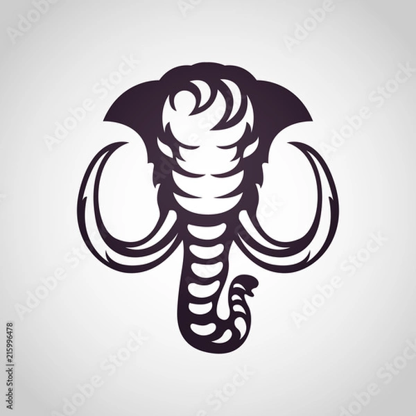 Obraz Mammoth vector logo icon illustration