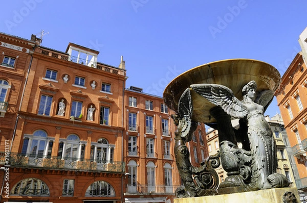 Obraz fontanna w Tuluzie