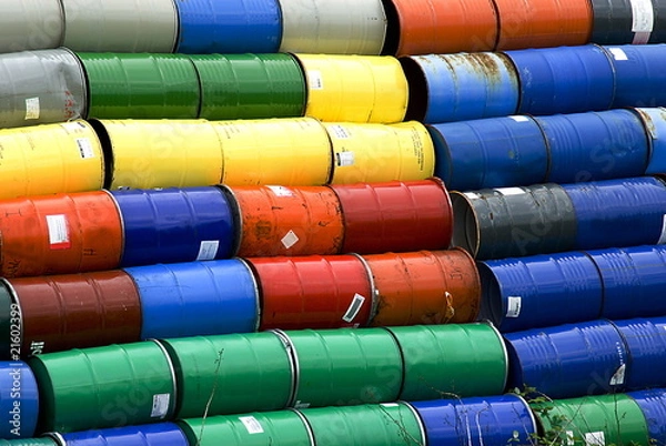 Obraz Gestapelte Ölfässer