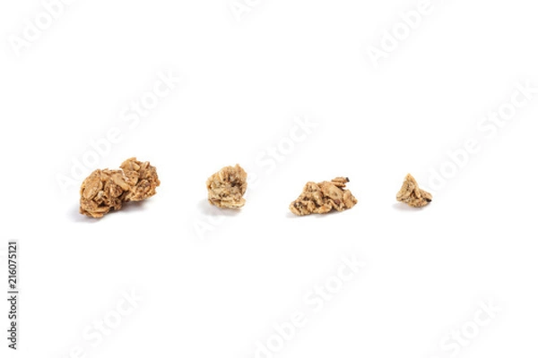 Fototapeta Ingredient of granola isolated on white background.