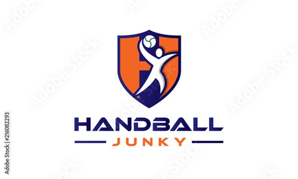 Obraz handball shield letter H