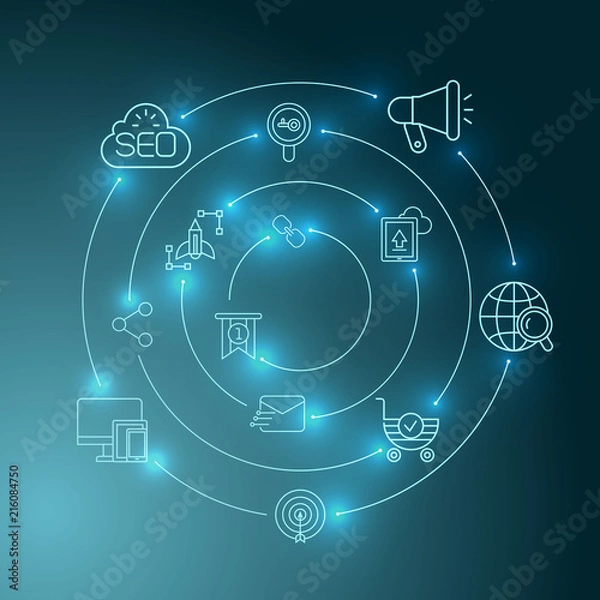 Fototapeta search engine optimization concept background