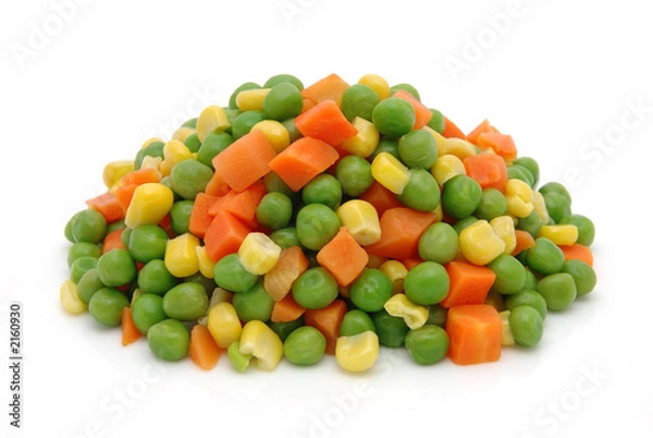 Obraz zamrożone mieszane warzywa