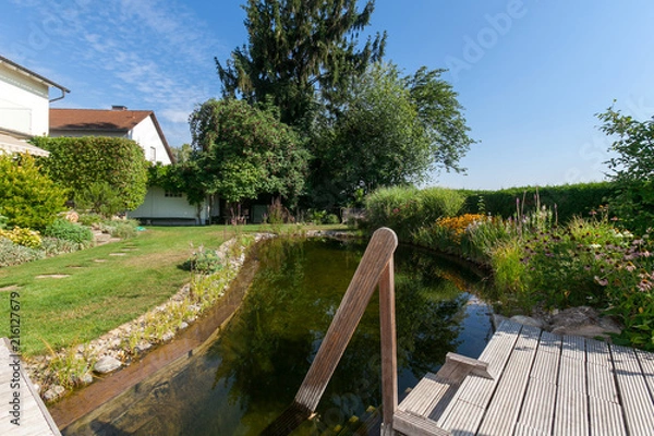 Obraz Natur Pool im Garten