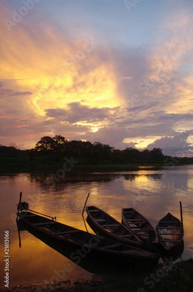 Obraz Sunset nad rzeką Amazon