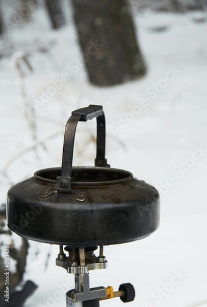 Obraz camping tea-pot