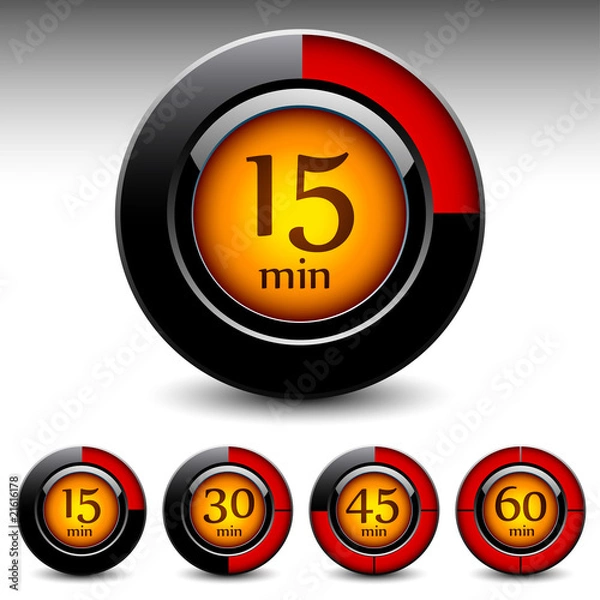 Obraz Interfejs wyświetlacza timera.