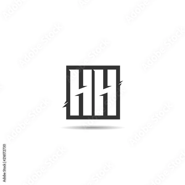 Obraz Initial Letter HH Logo Template Design