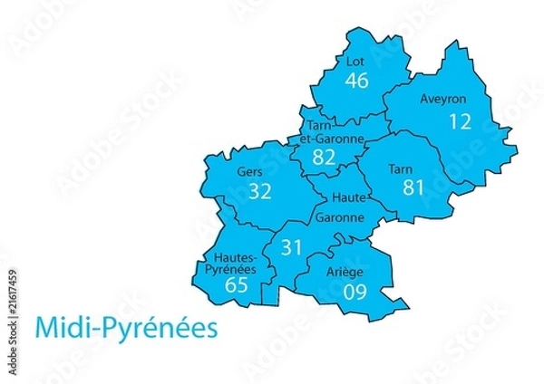 Obraz Region Midi Pyrénées