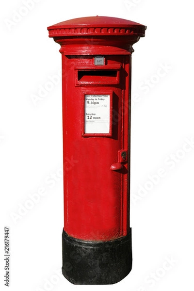 Obraz Post Box, isolated in white background.