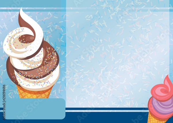 Obraz Ice cream invite template