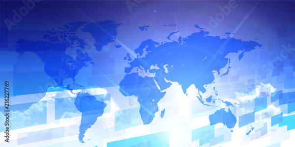 Obraz 空　世界　地図　背景